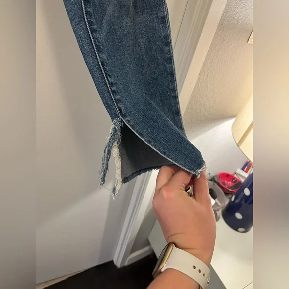 Treasure & Bond High-Rise Loose Skinny Slit Crop Jeans - Size 27 - Picture 5 of 8